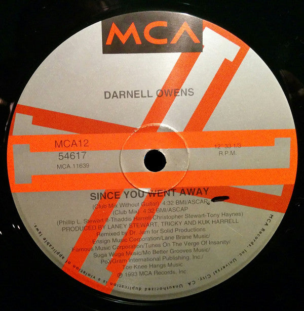 Darnell Owens : Since You Went Away (12")