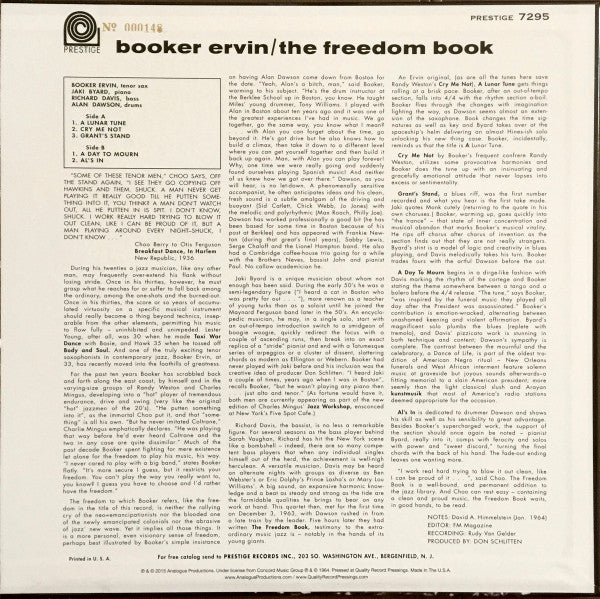 Booker Ervin : The Freedom Book (LP, Album, Ltd, RE, RM, 200)