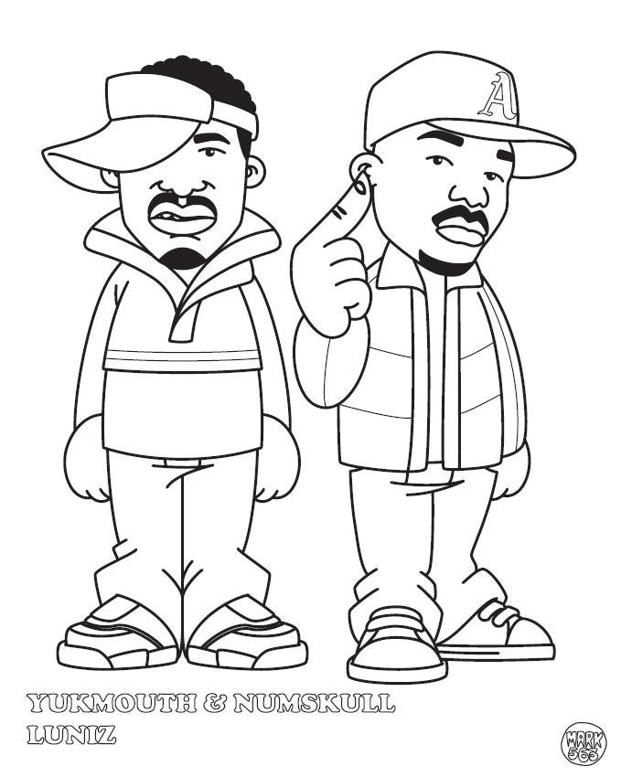 Mark 563- Hip Hop Coloring Book: West Coast Edition (Coloring Book)