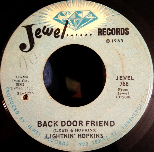 Lightnin' Hopkins : Back Door Friend / Fishing Clothes (7")