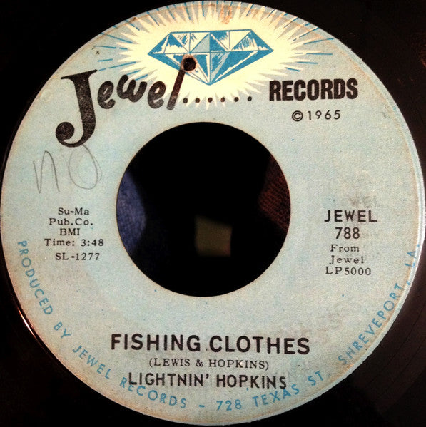 Lightnin' Hopkins : Back Door Friend / Fishing Clothes (7")