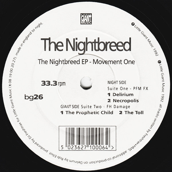 The Nightbreed : The Nightbreed EP - Movement One (12", EP)