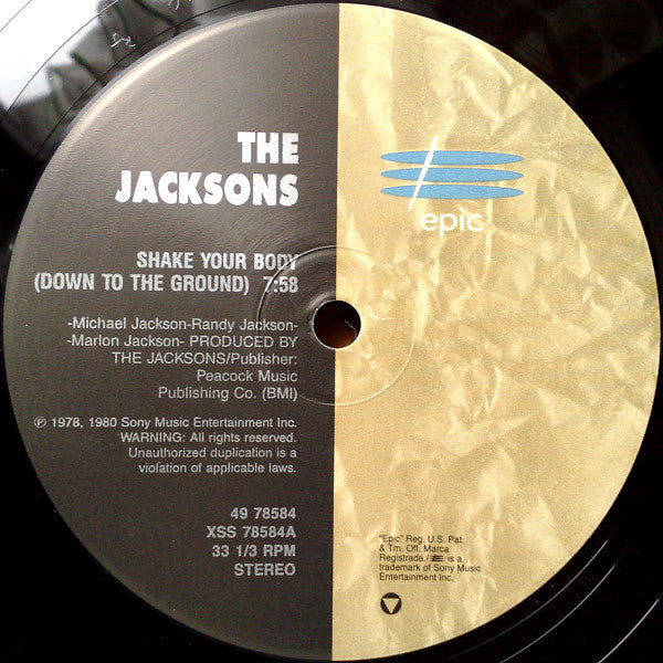 The Jacksons : Shake Your Body (Down To The Ground) / Can You Feel It (12", RE)