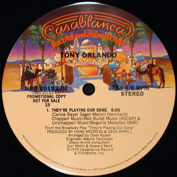 Tony Orlando : They're Playing Our Song (12", S/Sided, Promo)