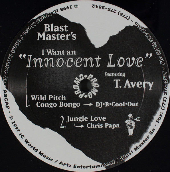 Blast Master's : I Want An Innocent Love (12", Promo)