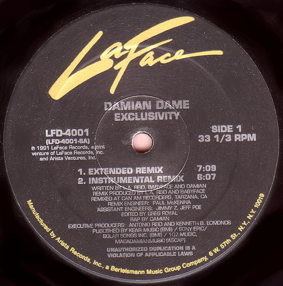 Damian Dame : Exclusivity (12")