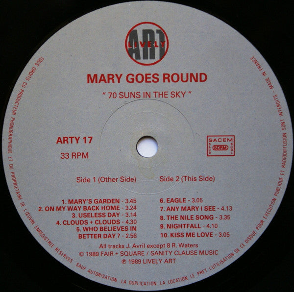 Mary Goes Round : 70 Suns In The Sky (LP, Album)