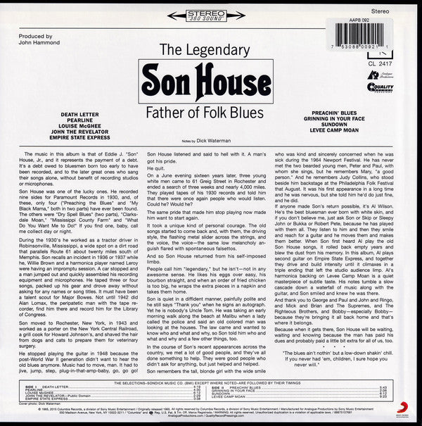 Son House : Father Of Folk Blues (LP, Album, Ltd, RE, RM, 200)