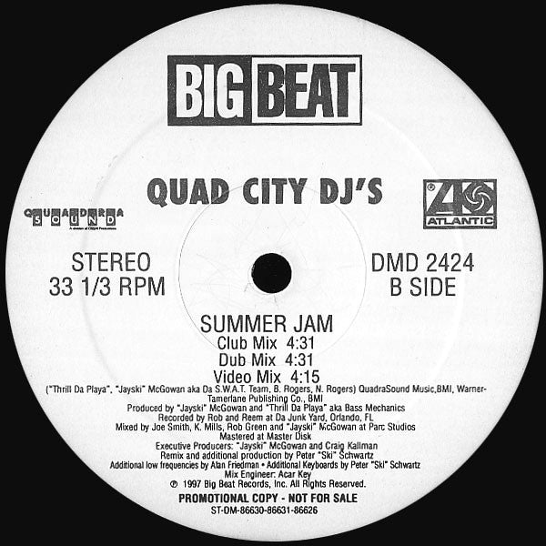 Quad City DJ's : Summer Jam (12", Promo)