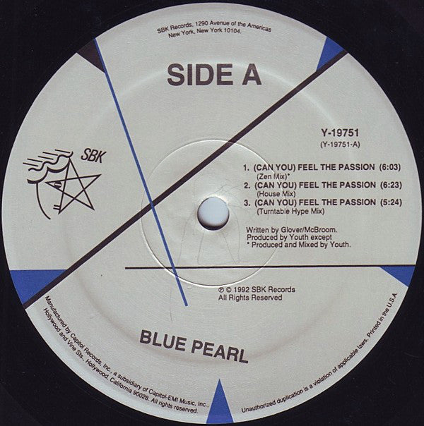 Blue Pearl : (Can You) Feel The Passion (12")