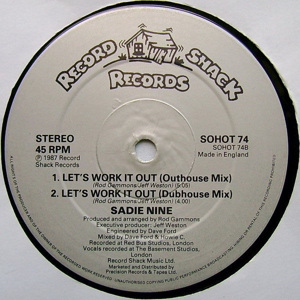 Sadie Nine : Let's Work It Out (12")