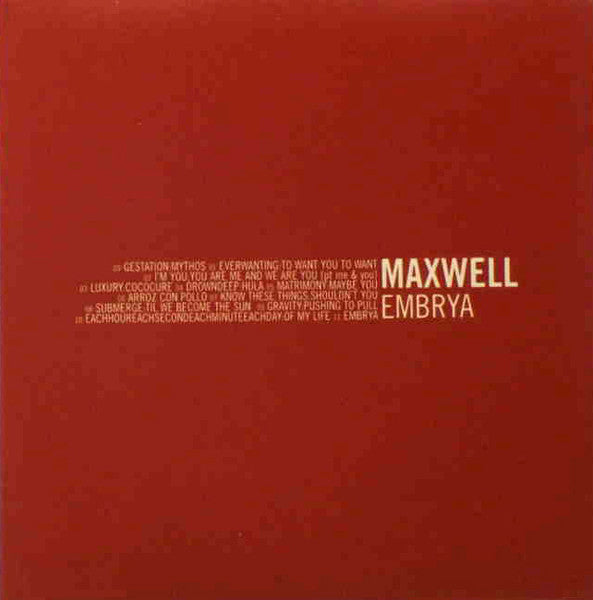 Maxwell : Embrya (CD, Album, Promo)