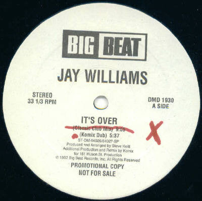 Jay Williams : It's Over (12", Promo)