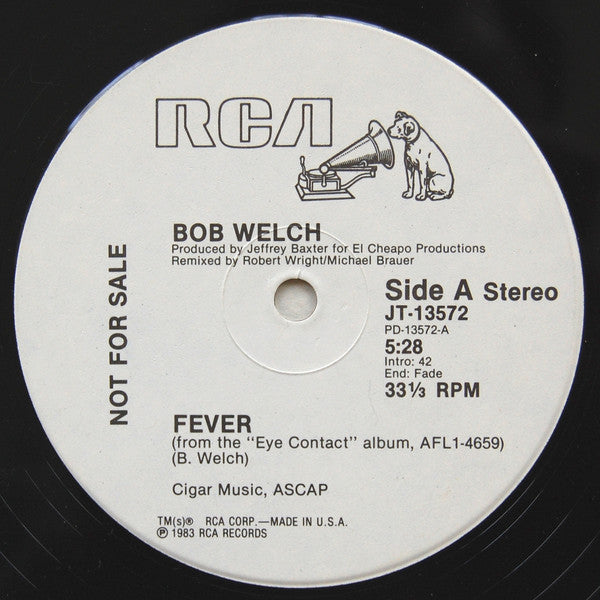 Bob Welch : Fever (12", Single, Promo)