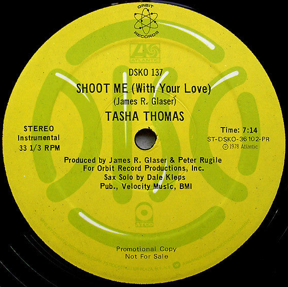Tasha Thomas : Shoot Me (With Your Love) (12", Promo)