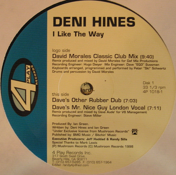 Deni Hines : I Like The Way (2x12")