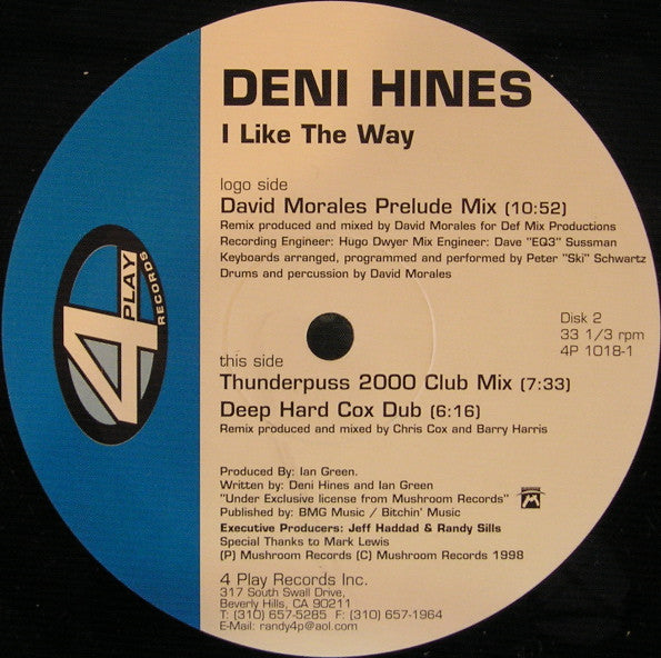 Deni Hines : I Like The Way (2x12")