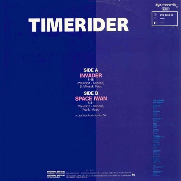 Timerider : Invader / Space Iwan (12")
