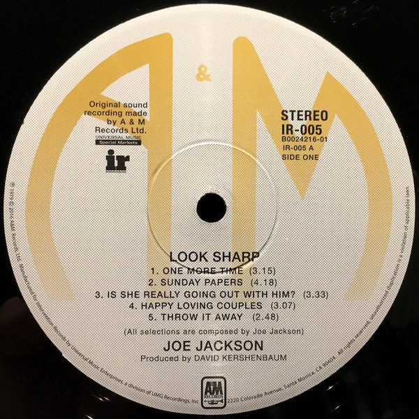 Joe Jackson : Look Sharp! (LP, Album, RE, 180)