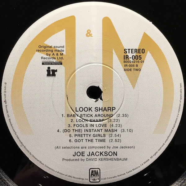 Joe Jackson : Look Sharp! (LP, Album, RE, 180)