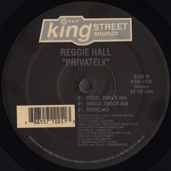 Reggie Hall : Privately (12")