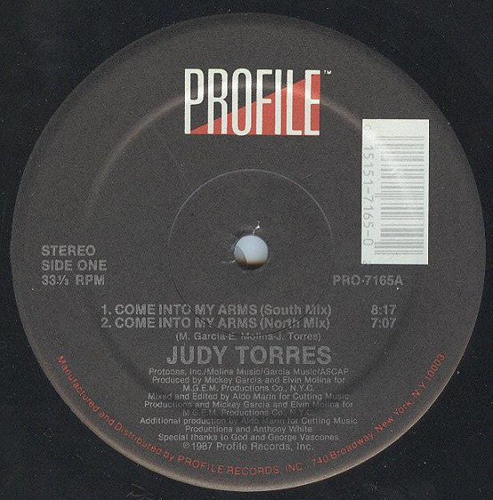 Judy Torres : Come Into My Arms (12", Single)
