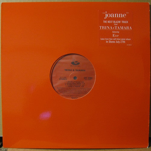 Trina & Tamara : Joanne (12", Maxi, Promo, Red)