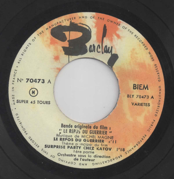 Michel Magne : Le Repos Du Guerrier (7", EP)