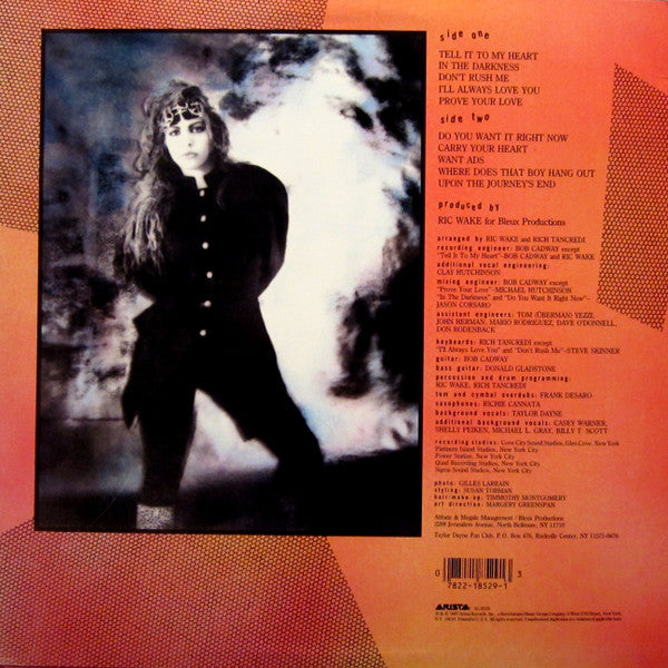 Taylor Dayne : Tell It To My Heart (LP, Album)