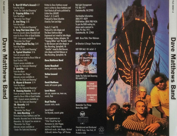 Dave Matthews Band : Dave Matthews Band (CD, Comp, Promo)