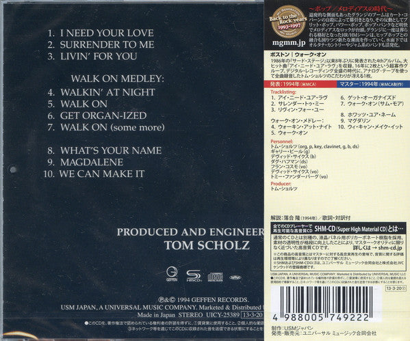 Boston : Walk On (CD, Album, RE, RM, SHM)