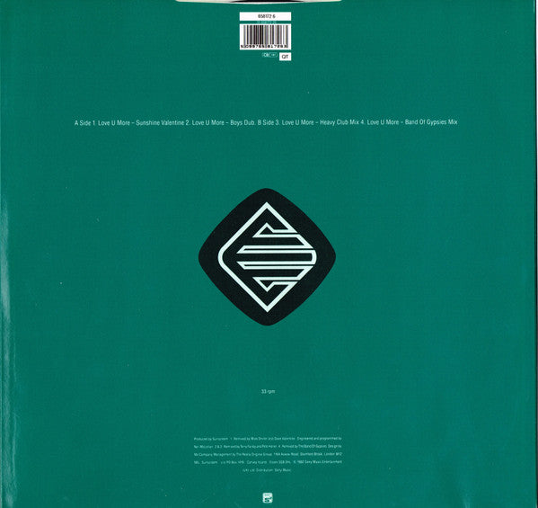 Sunscreem : Love U More / Love U More (Remixes) (2x12")