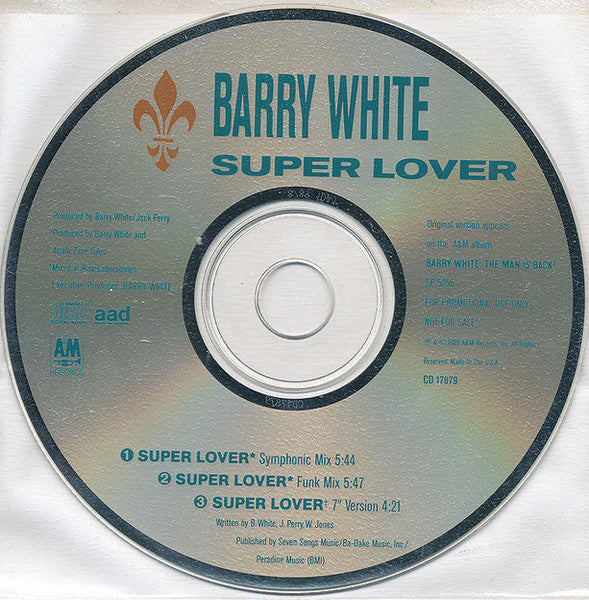 Barry White : Super Lover (CD, Single, Promo)
