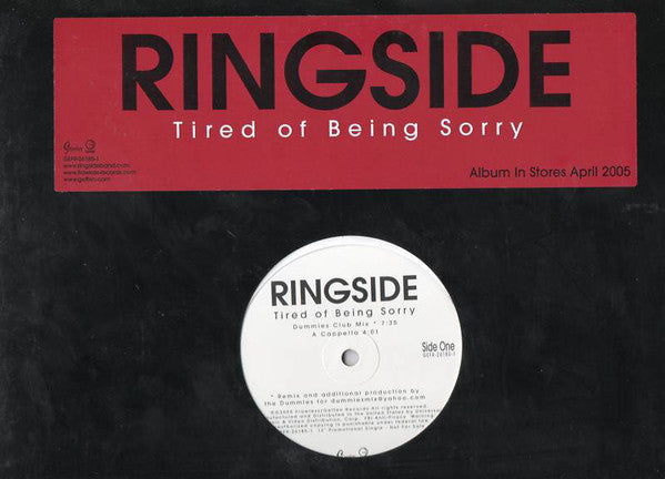 Ringside : Tired Of Being Sorry (12", Promo)