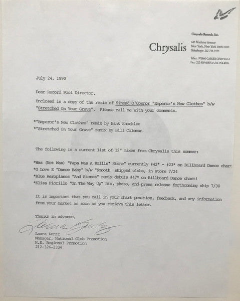 Sinead O'Connor* : The Emperor's New Clothes (12", Single, TP)