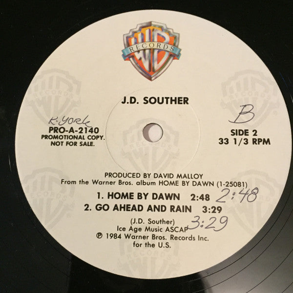J.D. Souther* : Selections From Home By Dawn (12", Single, Promo)