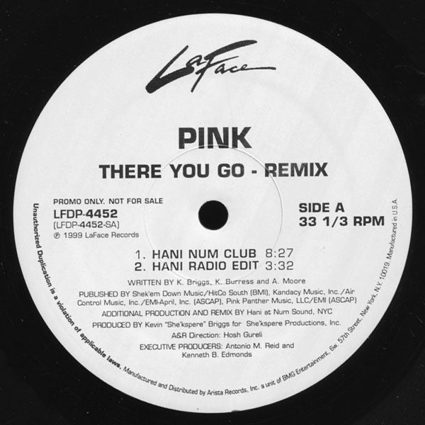 P!NK : There You Go (12", Promo)