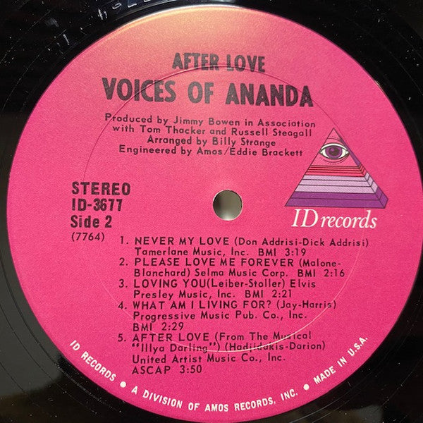 Voices Of Ananda : After Love (LP, Album)