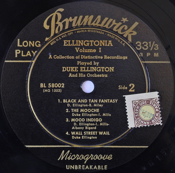 Duke Ellington And His Orchestra : Ellingtonia- Volume One (10", Comp, RE)