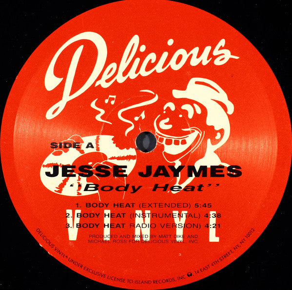Jesse Jaymes : Body Heat (12", Single)