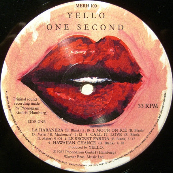 Yello : One Second (LP, Album)