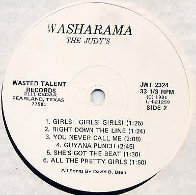 The Judy's : Washarama (LP, Album)