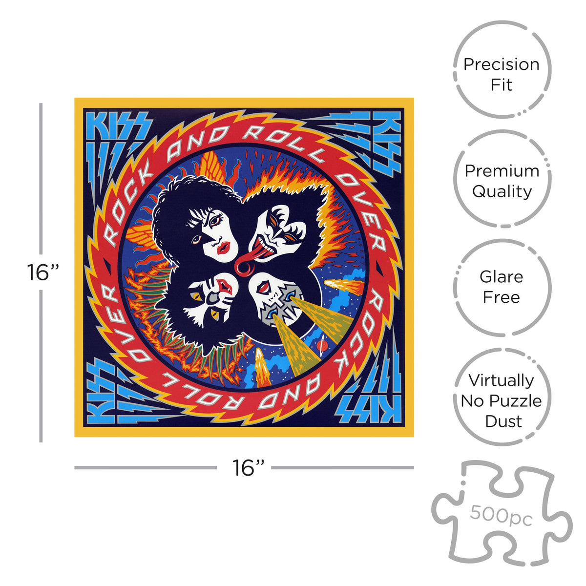 KISS Rock & Roll Over (500 Piece Jigsaw Puzzle)