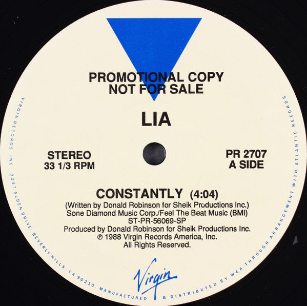 Lia* : Constantly (12", Single, Promo)