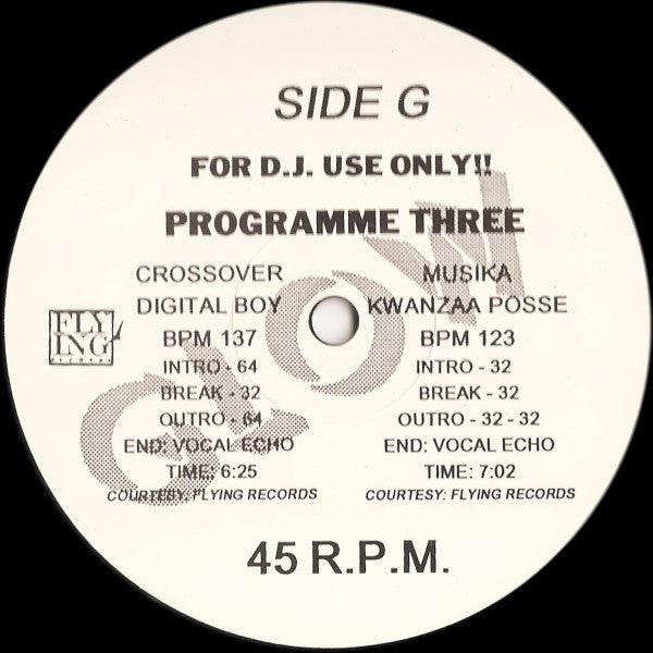 Various : Glow - Programme Number Three (2x12", Promo)