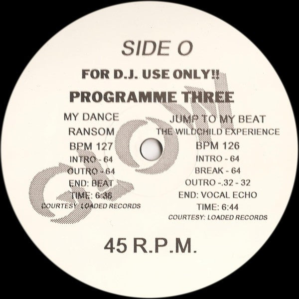 Various : Glow - Programme Number Three (2x12", Promo)