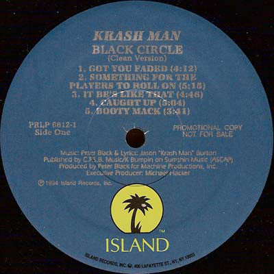 Krash Man : Black Circle (LP, Promo, Cle)