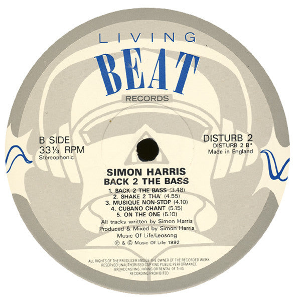 Simon Harris : Back 2 The Bass (LP, Album)