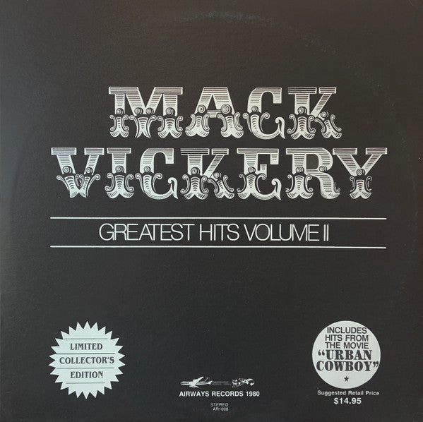 Mack Vickery : Mack Vickery Greatest Hits Volume II (2xLP, Ltd)