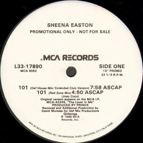 Sheena Easton : 101 (12", Single, Promo, Glo)
